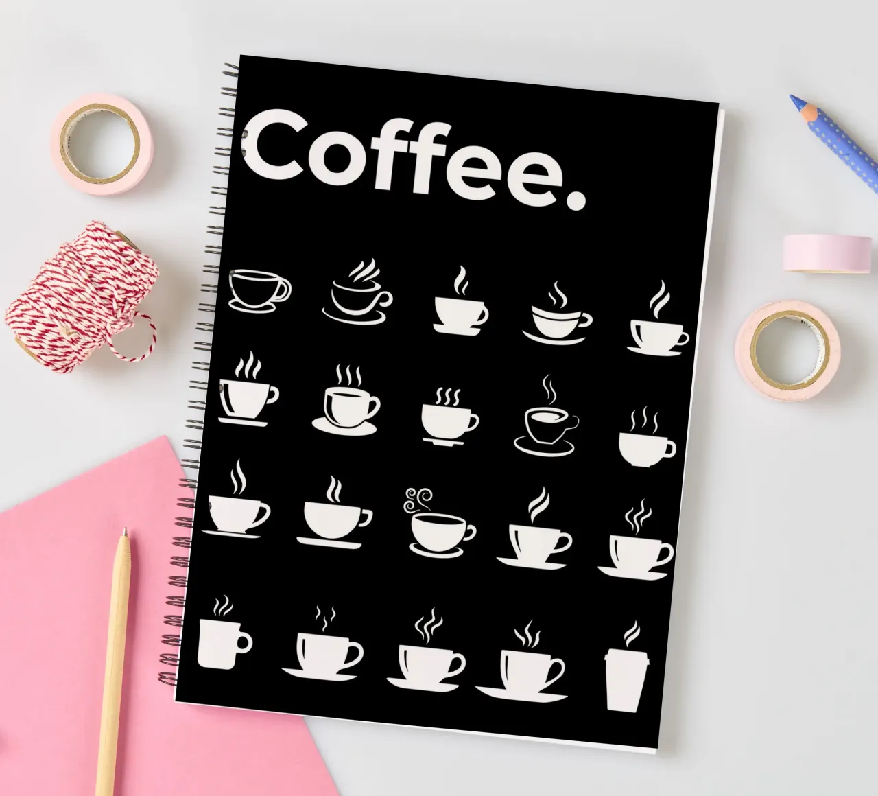 The Ultimate Coffee Guider spiral notebook by Eames