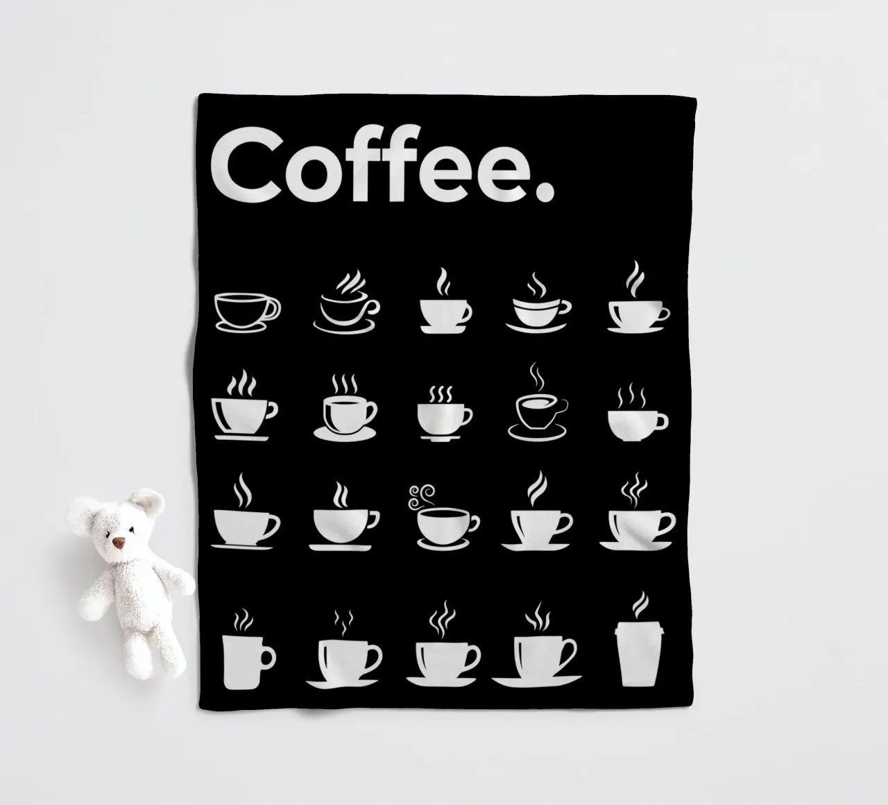 The Ultimate Coffee Guider fleece blanket by Eames
