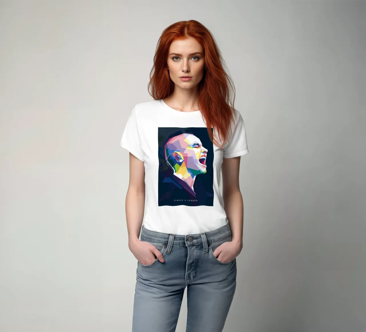 Sinead O'Connor in stile WPAP t-shirt da Alkahfsmart