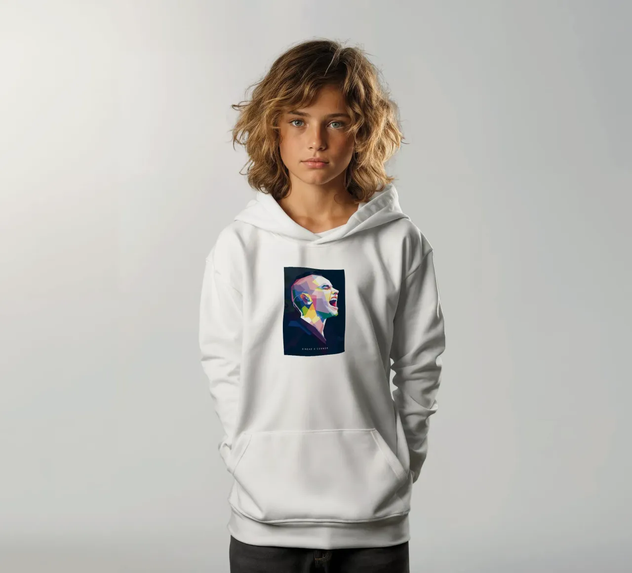 Sinead O'Connor im WPAP-Stil Kinder Hoodie von Alkahfsmart