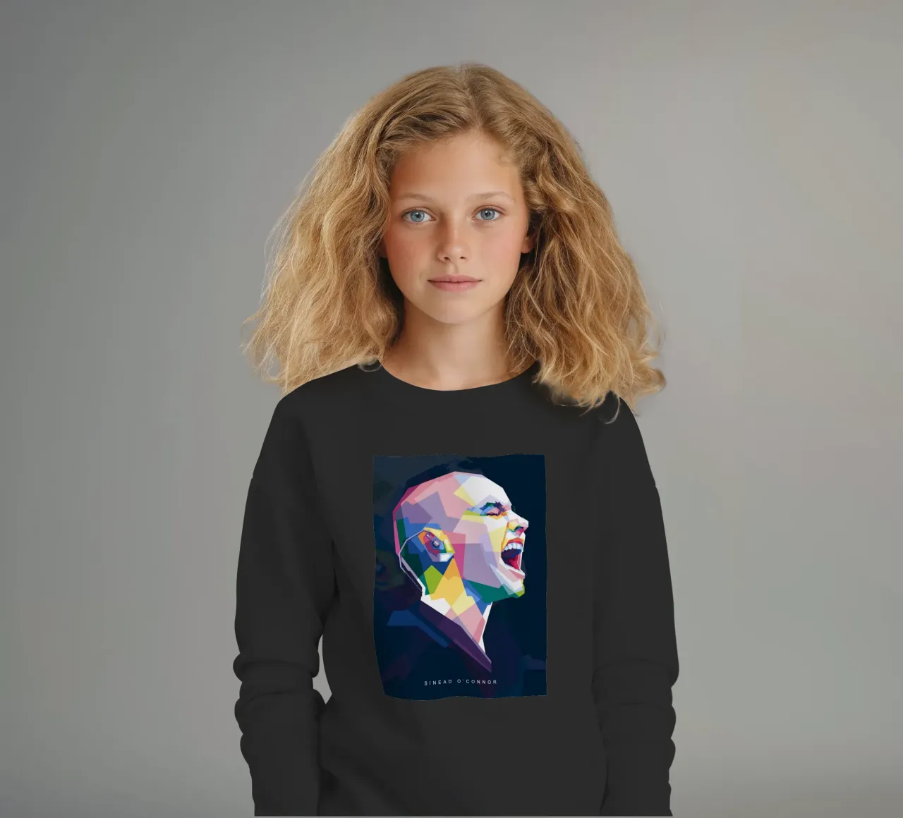 Sinead O'Connor in stile WPAP felpa bambino da Alkahfsmart