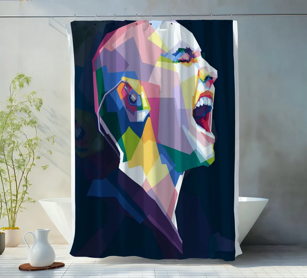 Sinead O'Connor in WPAP style douchegordijn van Alkahfsmart