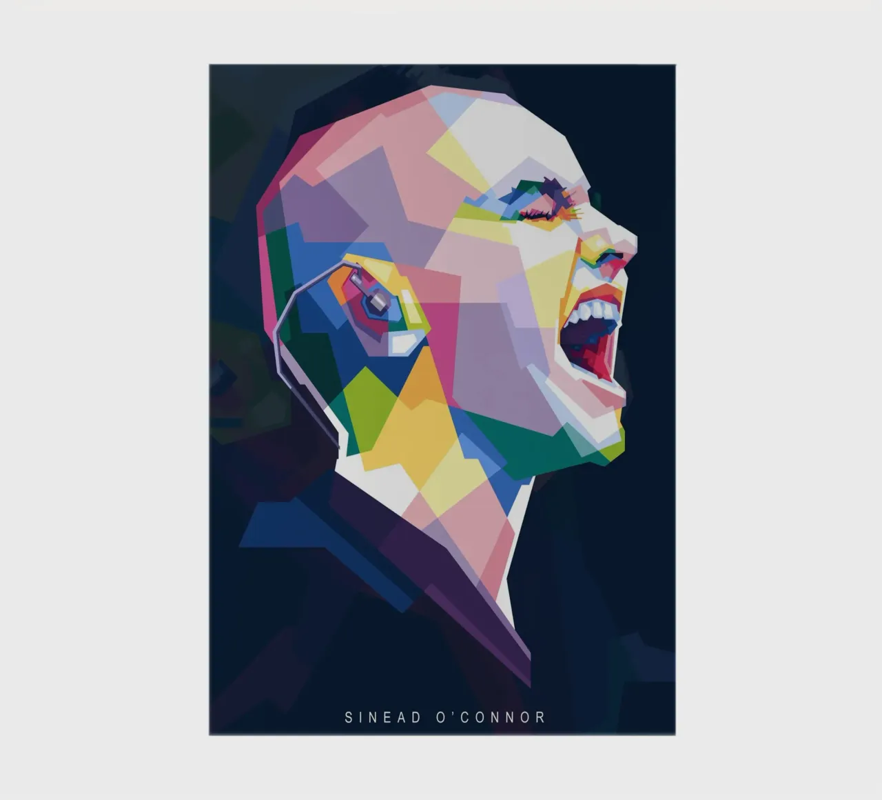 Sinead O'Connor im WPAP-Stil Notizbuch von Alkahfsmart