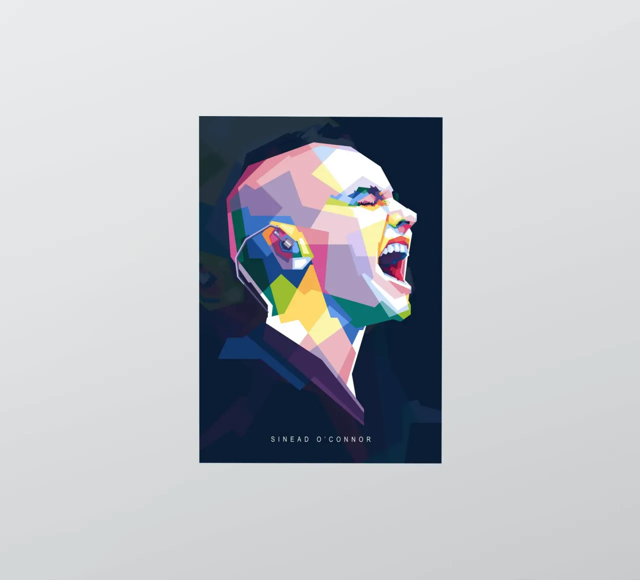 Sinead O'Connor in stile WPAP adesivo da Alkahfsmart