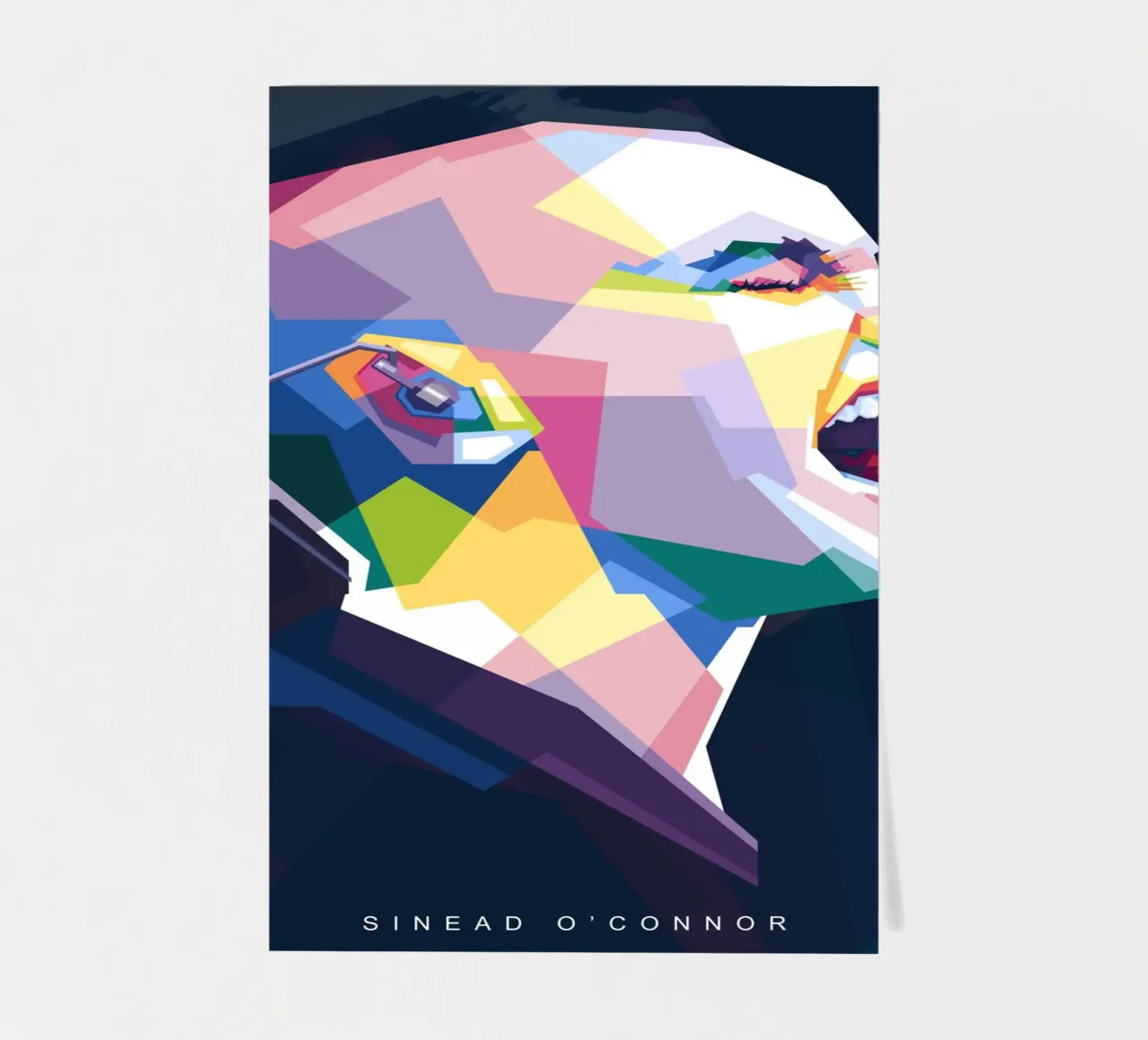 Sinead O'Connor in stile WPAP foglio adesivo da Alkahfsmart