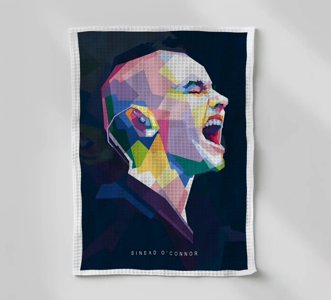 Sinead O'Connor in WPAP style tea towel by Alkahfsmart