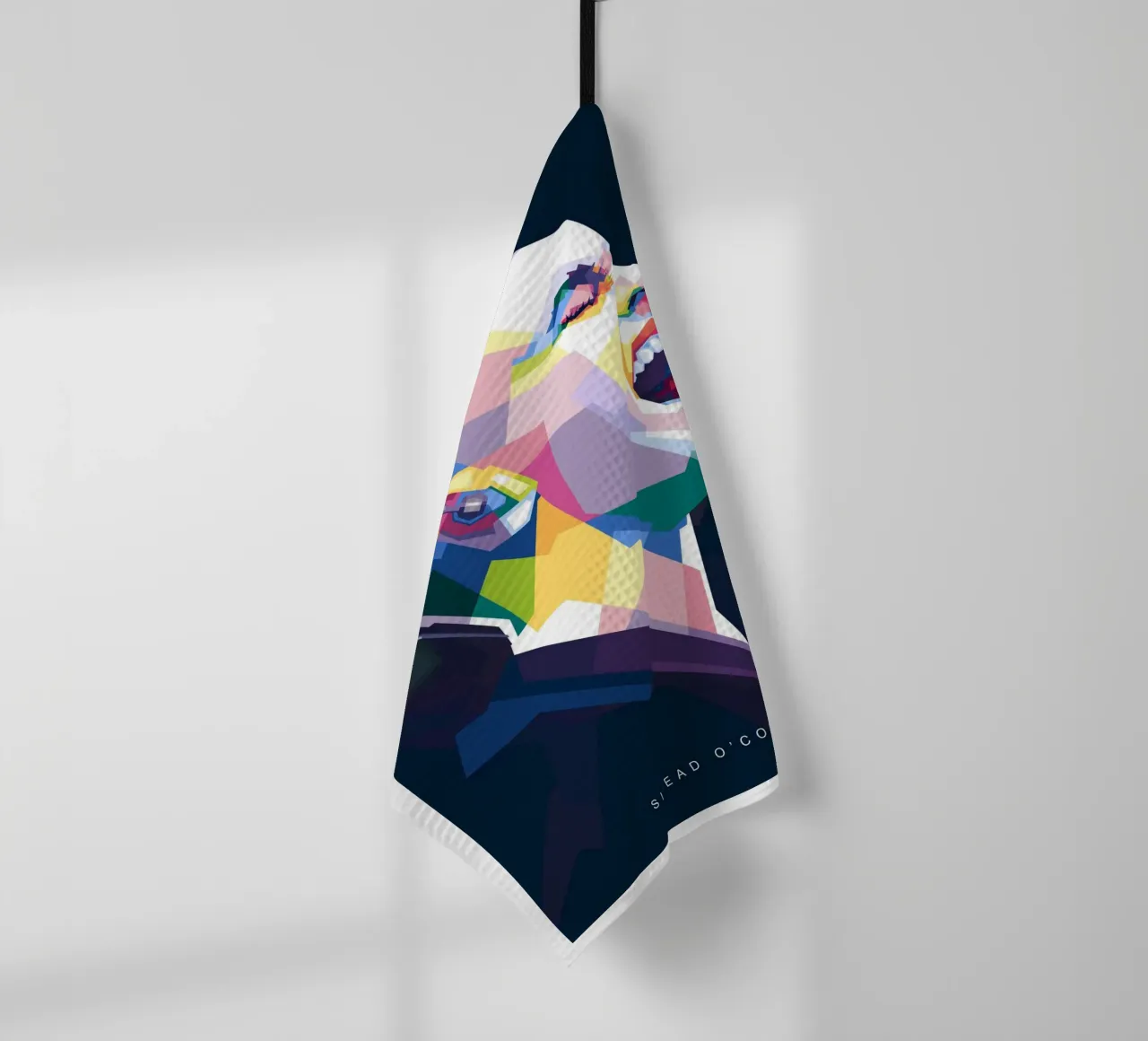 Sinead O'Connor in WPAP style tea towel by Alkahfsmart