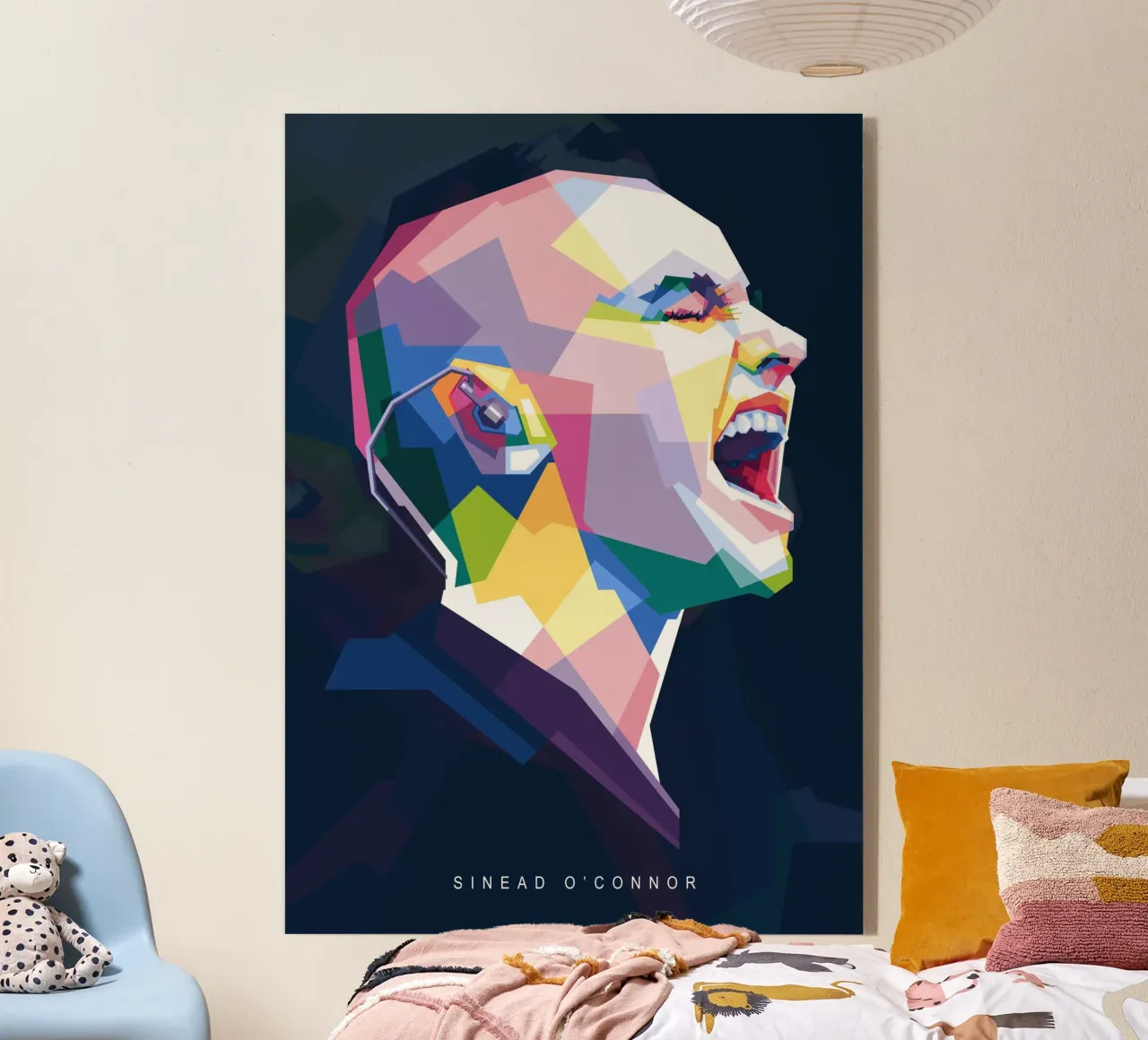 Sinead O'Connor in stile WPAP plexiglass da Alkahfsmart