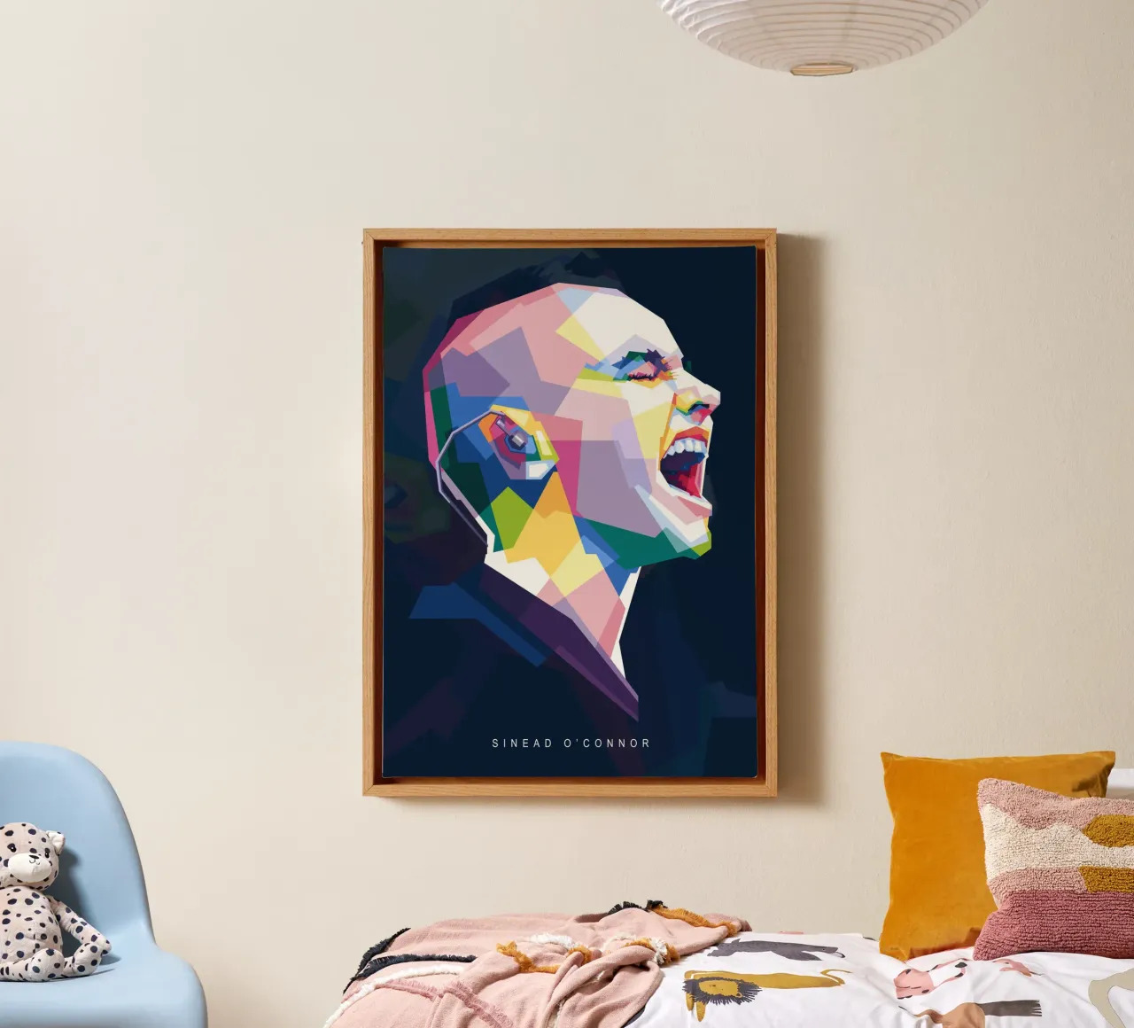 Sinead O'Connor im WPAP-Stil Leinwand von Alkahfsmart