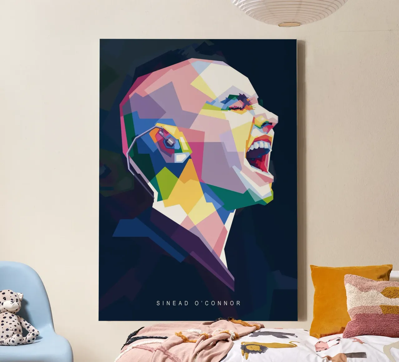 Sinead O'Connor in stile WPAP tela da Alkahfsmart