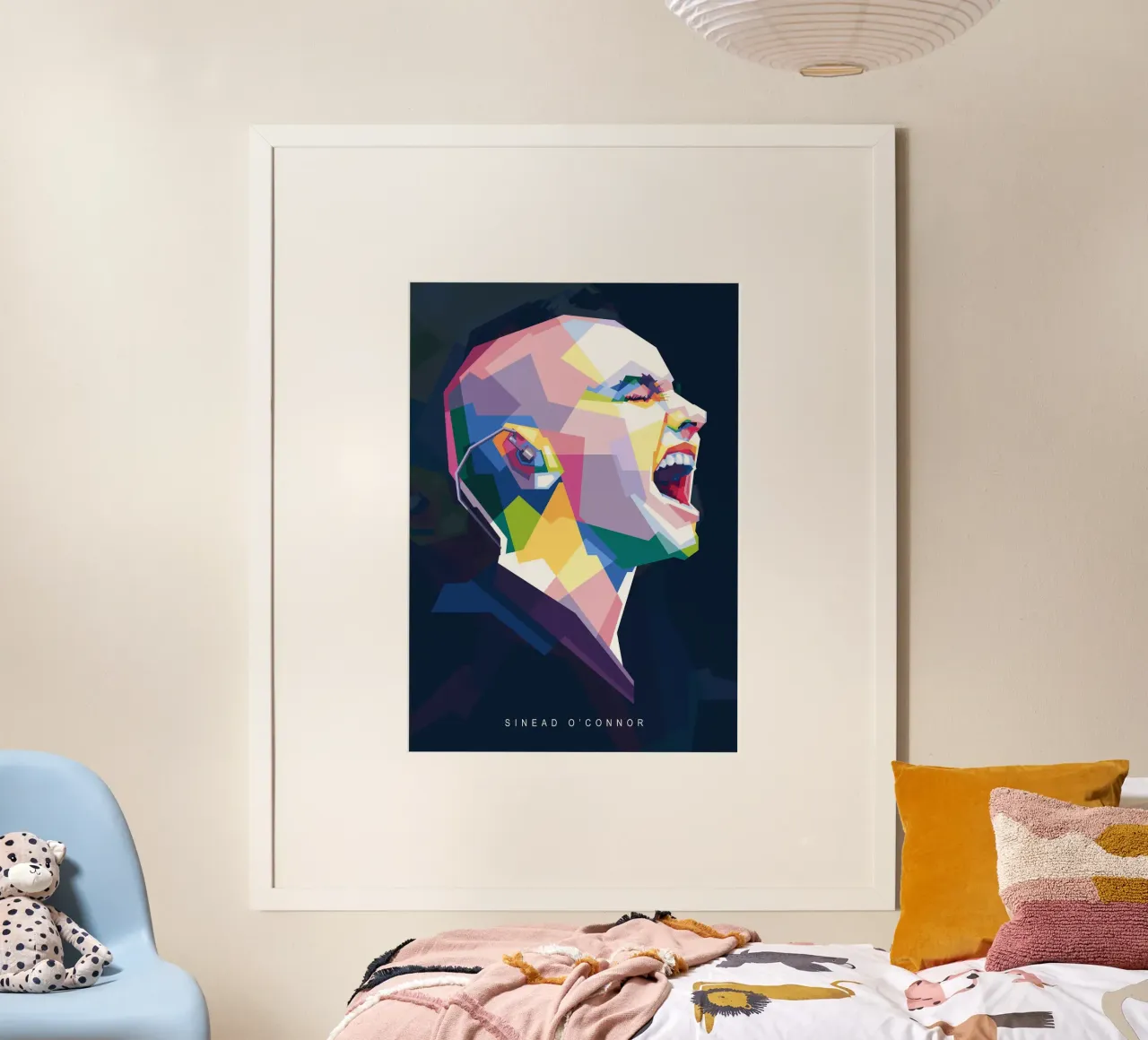 Sinead O'Connor in stile WPAP carta hahnemühle da Alkahfsmart