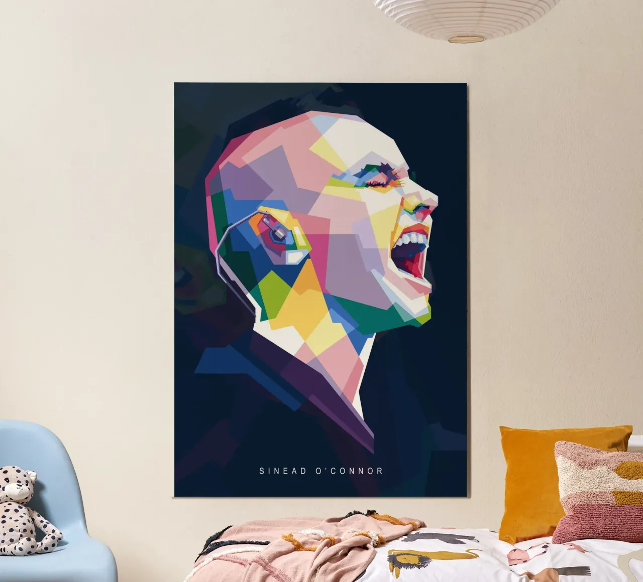 Sinead O'Connor in stile WPAP poster da Alkahfsmart