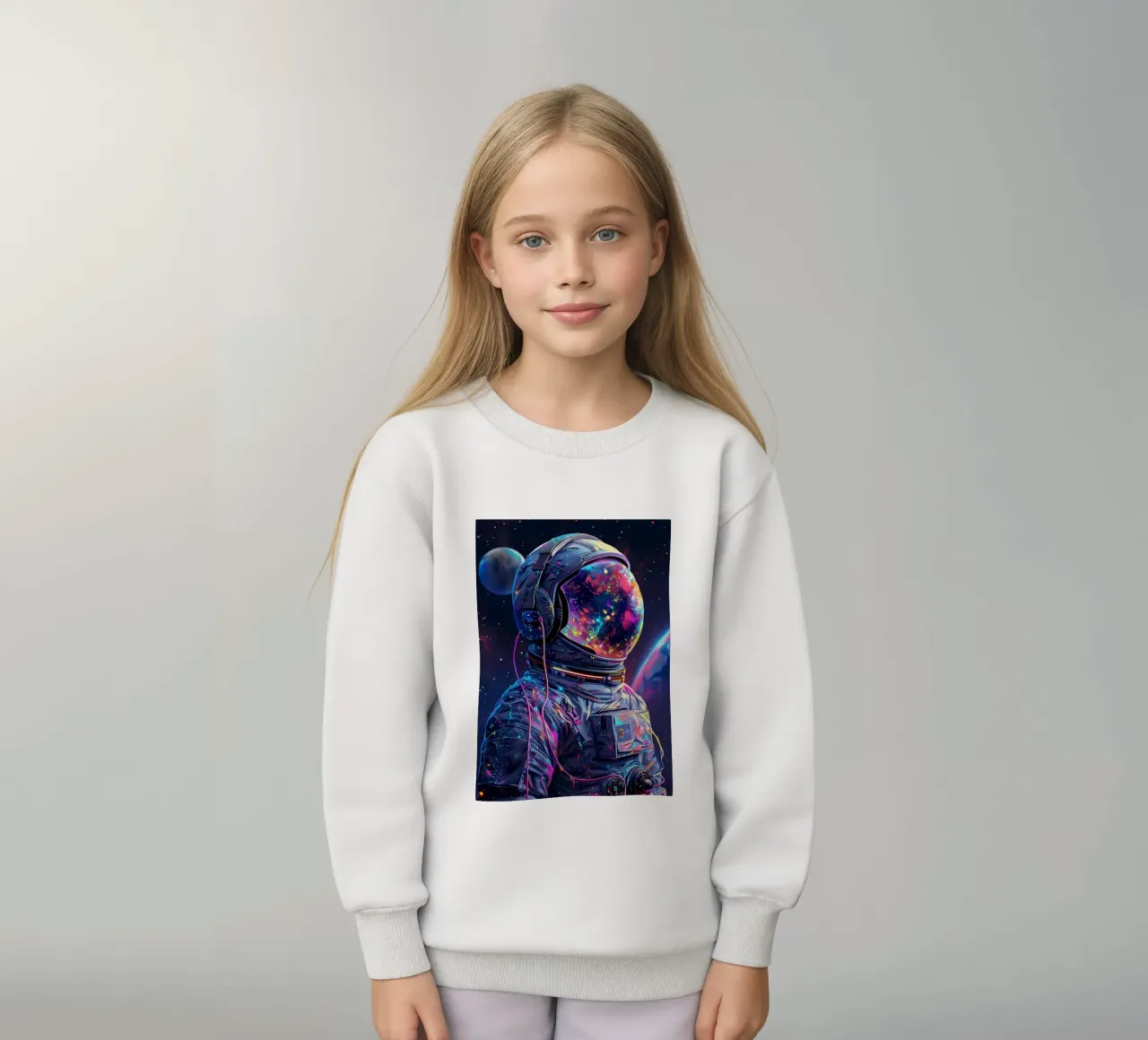 Astronauta al neon nello spazio felpa bambino da Ruth