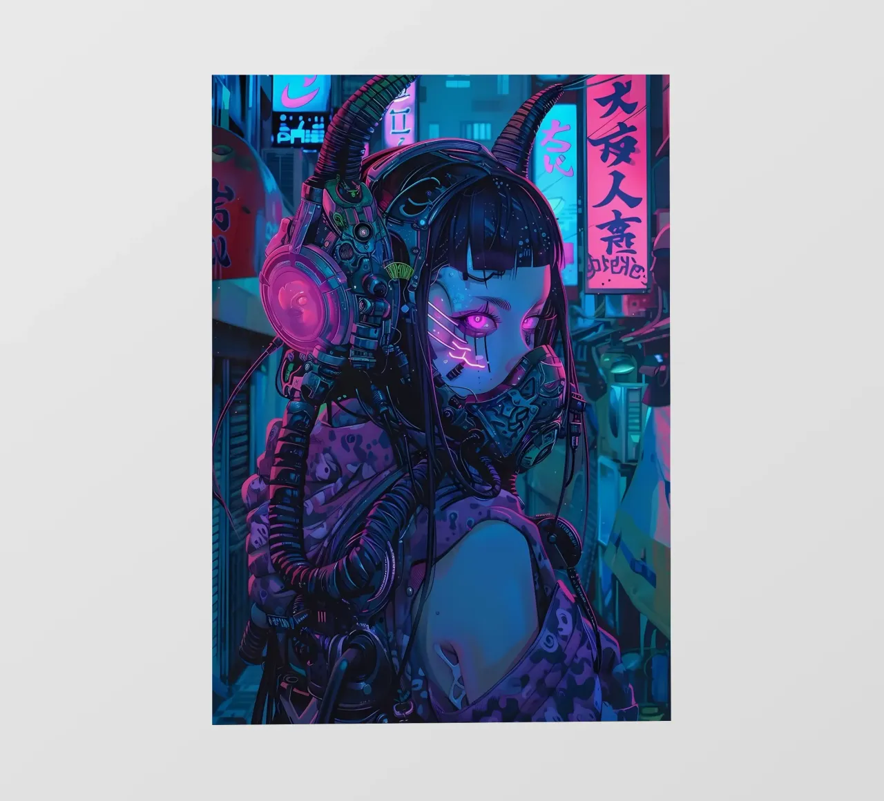 Ragazza demone cyberpunk telo in pvc da Mikesell
