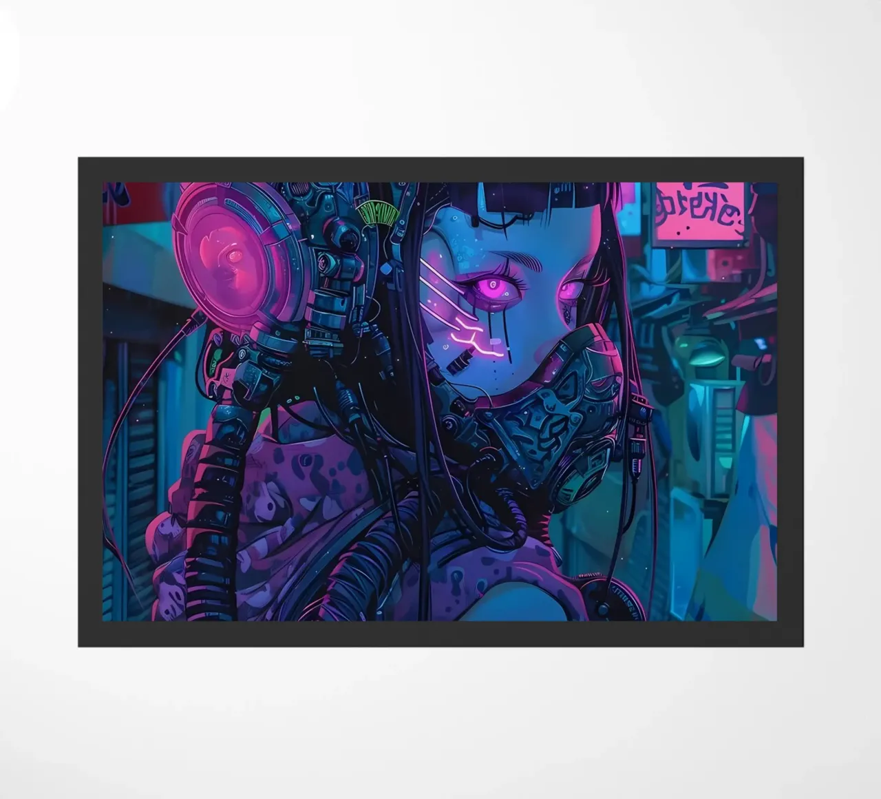 Ragazza demone cyberpunk zerbino da Mikesell