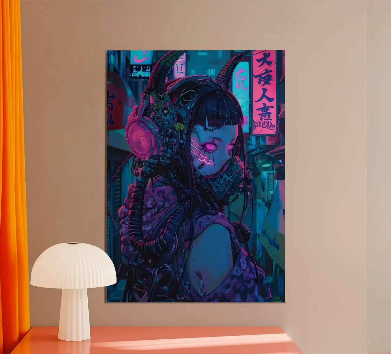 Ragazza demone cyberpunk carta hahnemühle da Mikesell