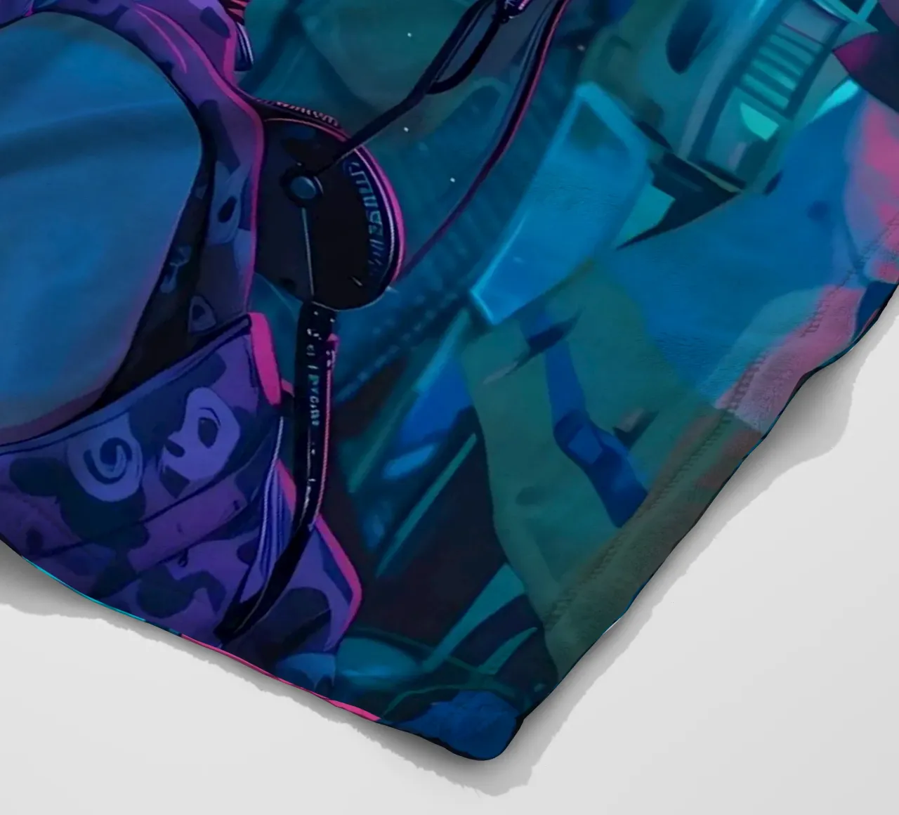Ragazza demone cyberpunk coperta in pile da Mikesell
