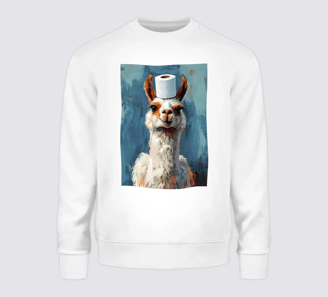 Lama con cappello di carta igienica felpa da Ginnery