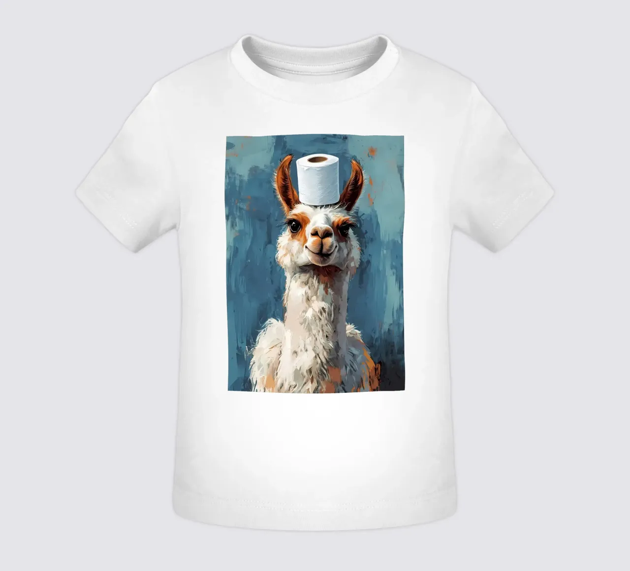 Lama con cappello di carta igienica maglietta neonato da Ginnery