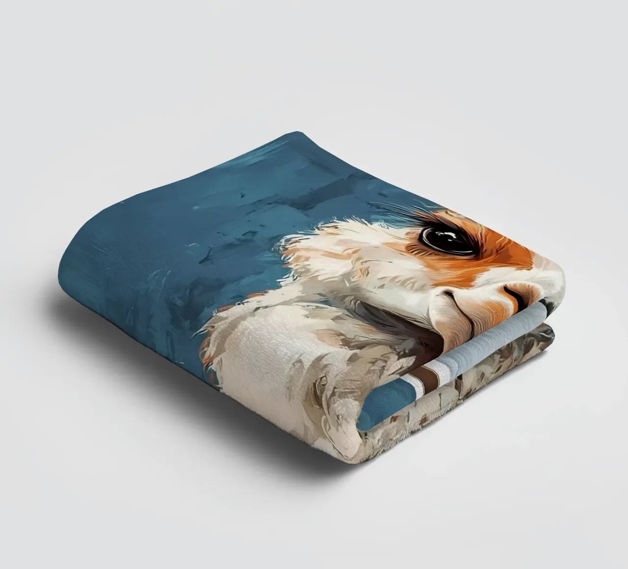 Lama met wc-hoed badhanddoek van Ginnery