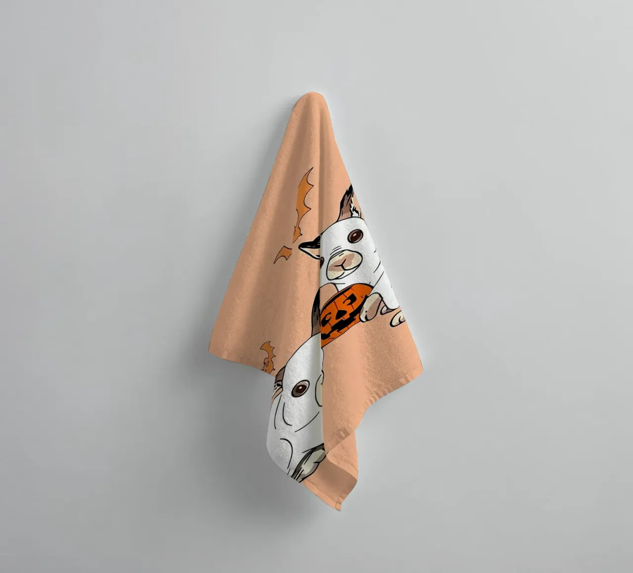 FUN Rabbit Ghost HalloweeN toalla de baño de Delaplane