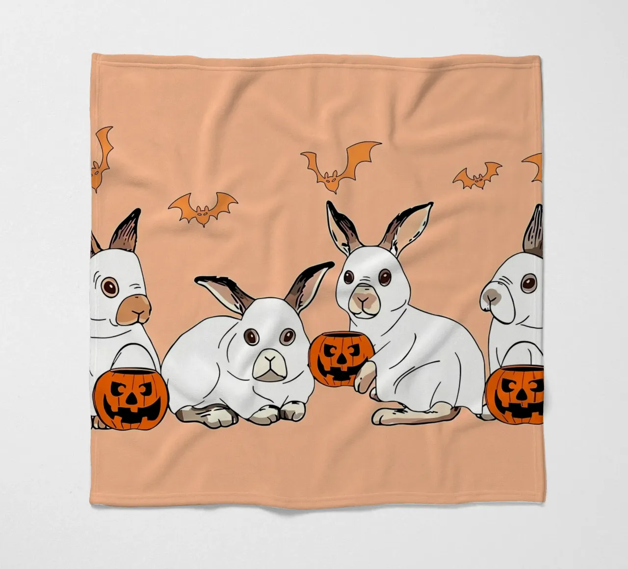 FUN Rabbit Ghost HalloweeN Fleecedecke von Delaplane