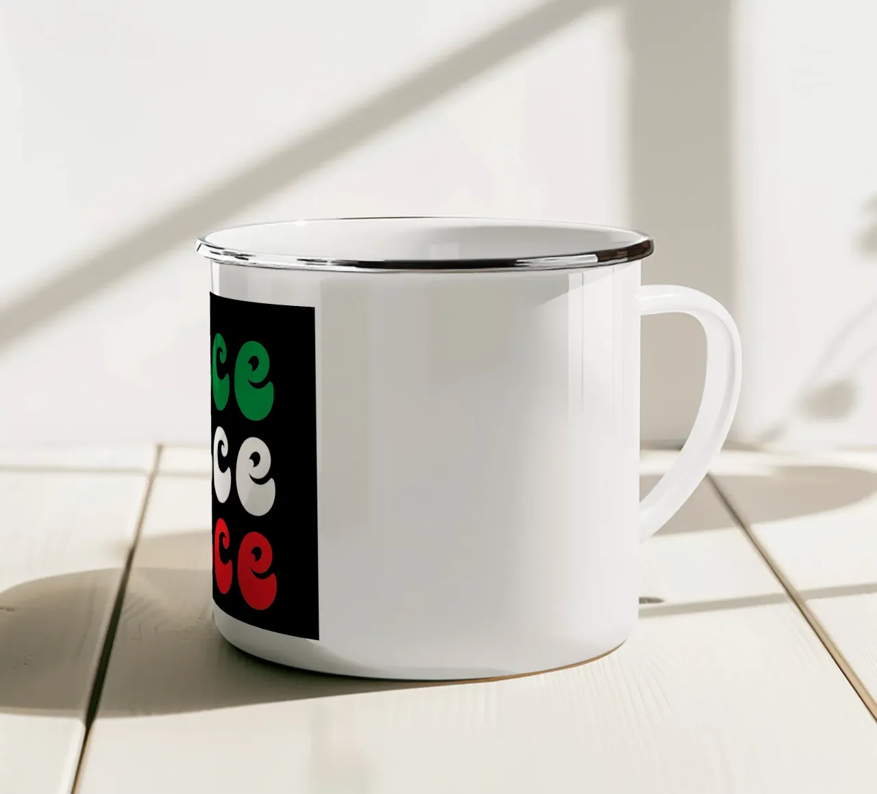 Palla da bocce Groovy tazza in smalto da Delaplane