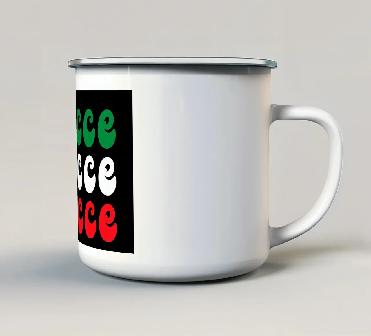 Palla da bocce Groovy tazza in smalto da Delaplane