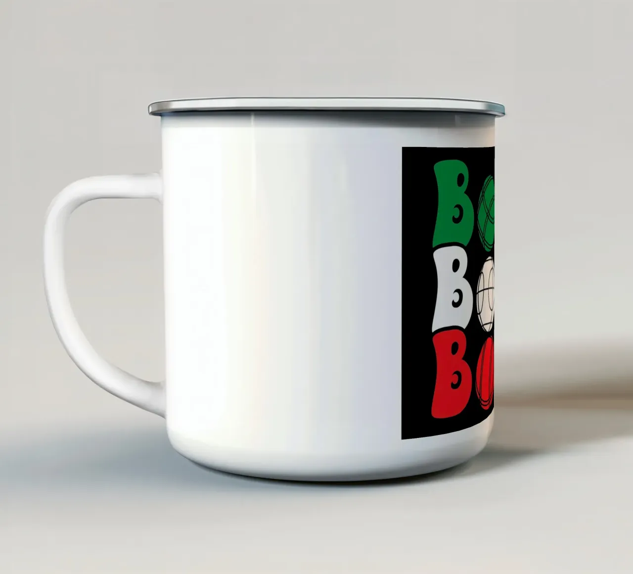 Palla da bocce Groovy tazza in smalto da Delaplane