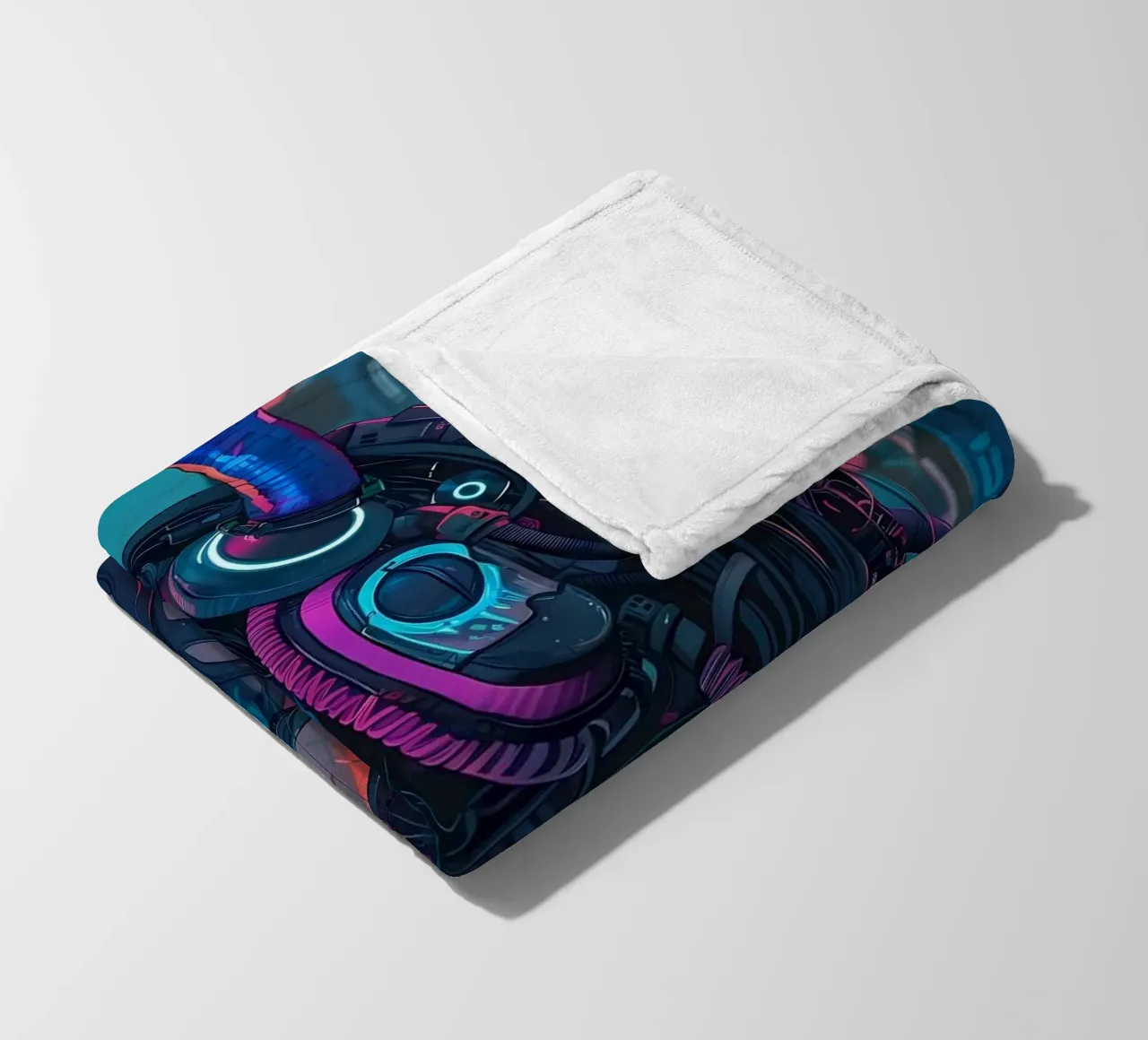 Ragazza demone cyberpunk coperta in pile da Mikesell