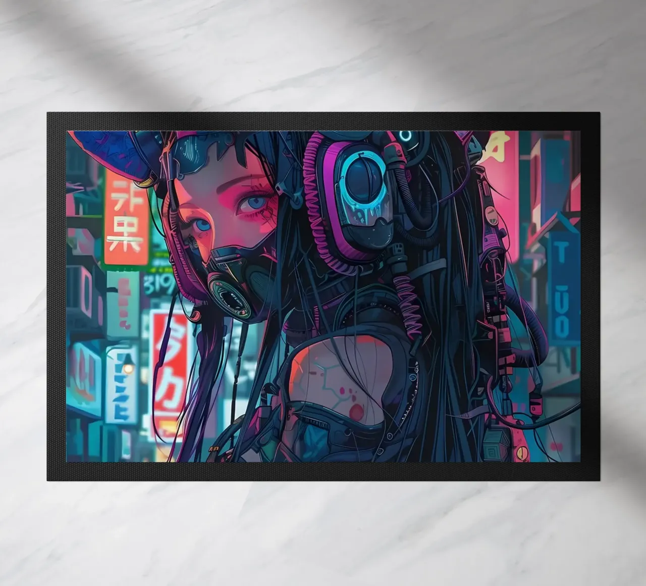 Ragazza demone cyberpunk zerbino da Mikesell