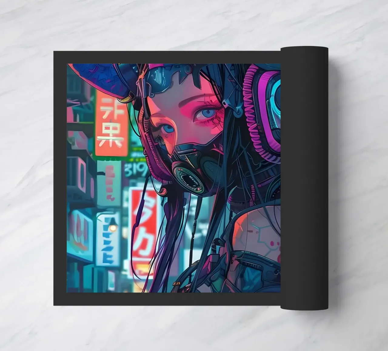 Ragazza demone cyberpunk zerbino da Mikesell