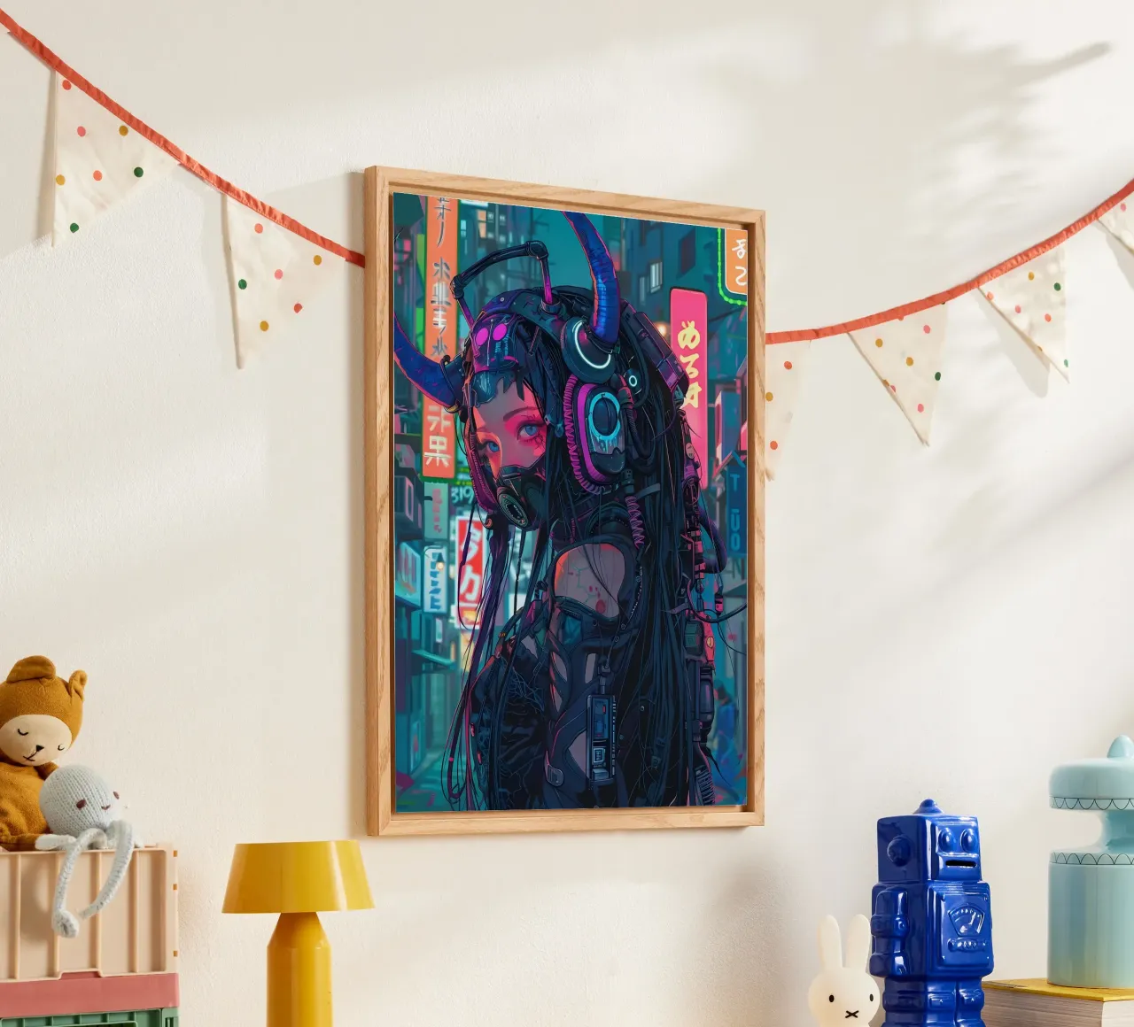 Ragazza demone cyberpunk plexiglass da Mikesell
