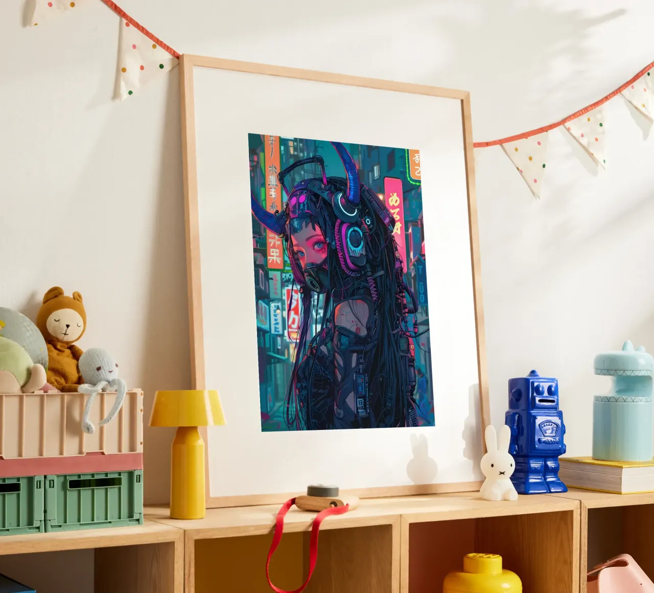 Ragazza demone cyberpunk carta hahnemühle da Mikesell