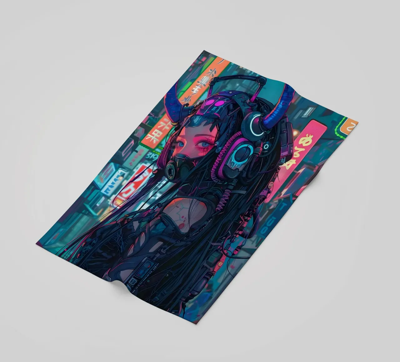 Ragazza demone cyberpunk telo mare da Mikesell