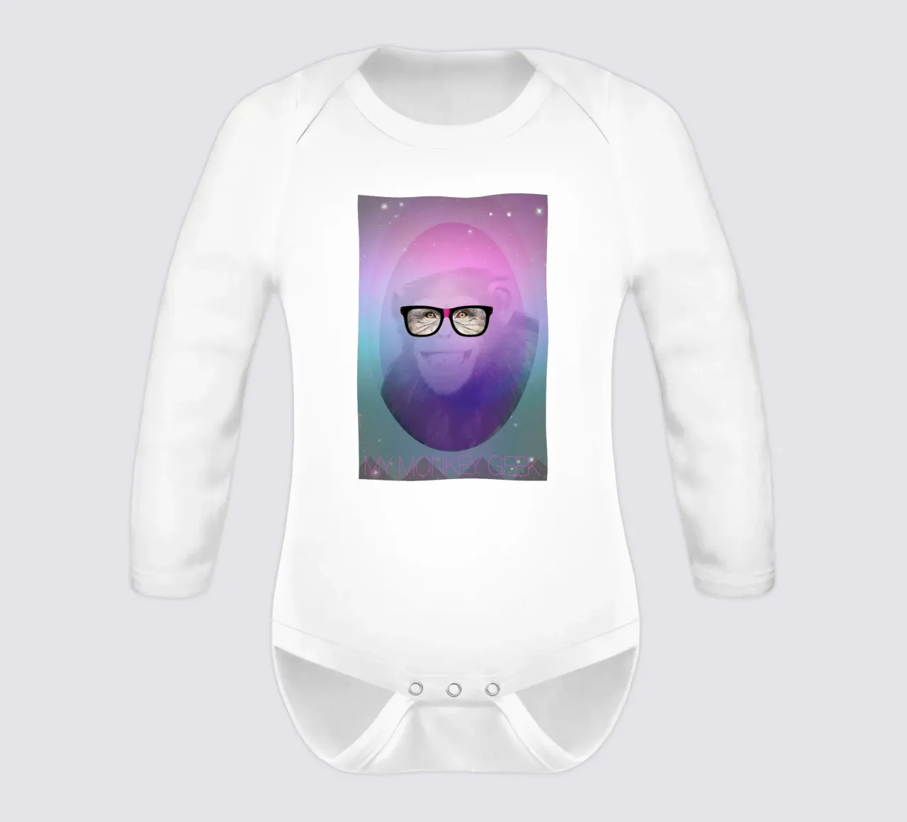 My Monkey Geek body neonato maniche lunghe da AS Art