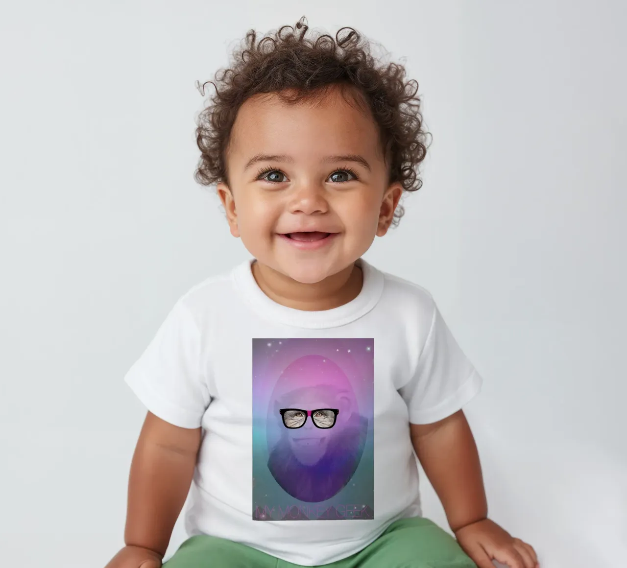 My Monkey Geek Baby T-Shirt von AS Art