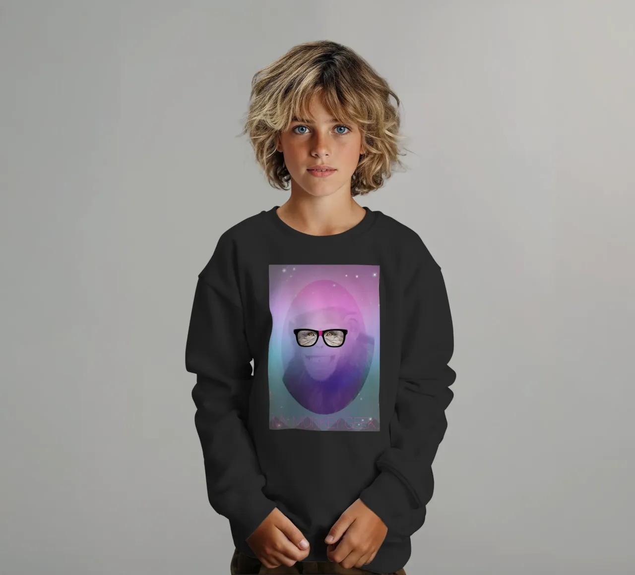 My Monkey Geek felpa bambino da AS Art