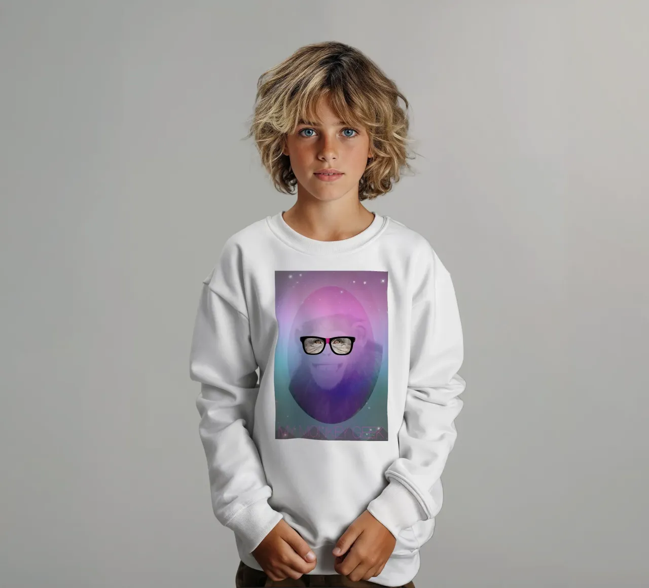 My Monkey Geek kinder sweatshirt van AS Art