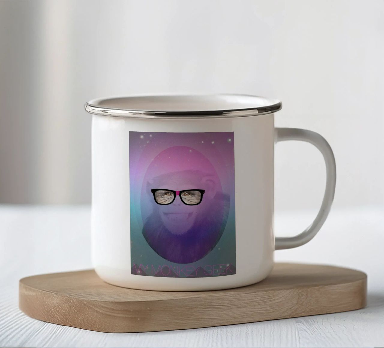My Monkey Geek tazza in smalto da AS Art