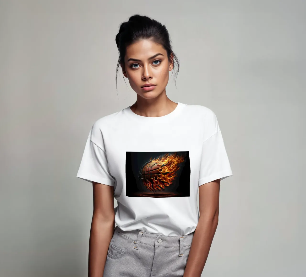 Basket bruciato nel fuoco t-shirt da Delaplane