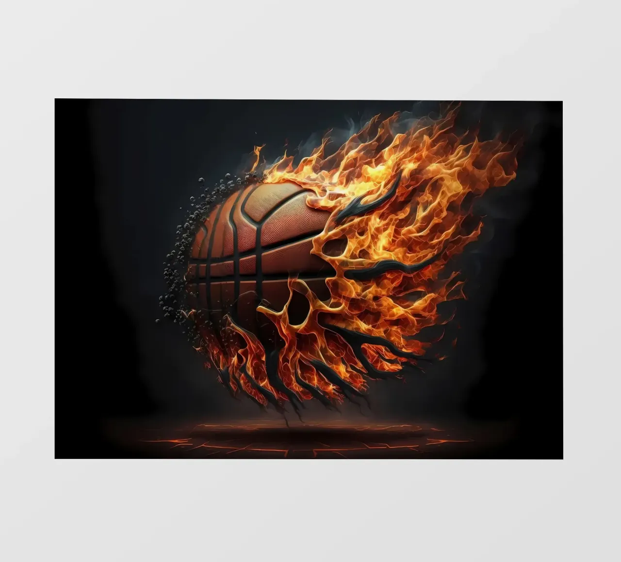Basket bruciato nel fuoco telo in pvc da Delaplane