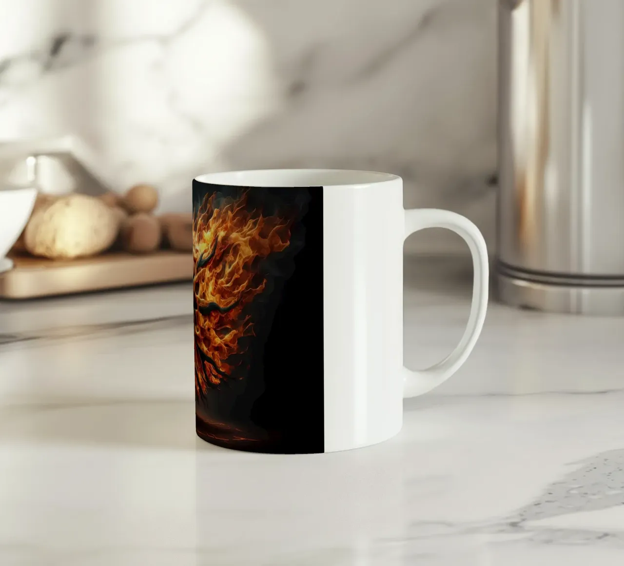 Basket bruciato nel fuoco tazza in ceramica da Delaplane