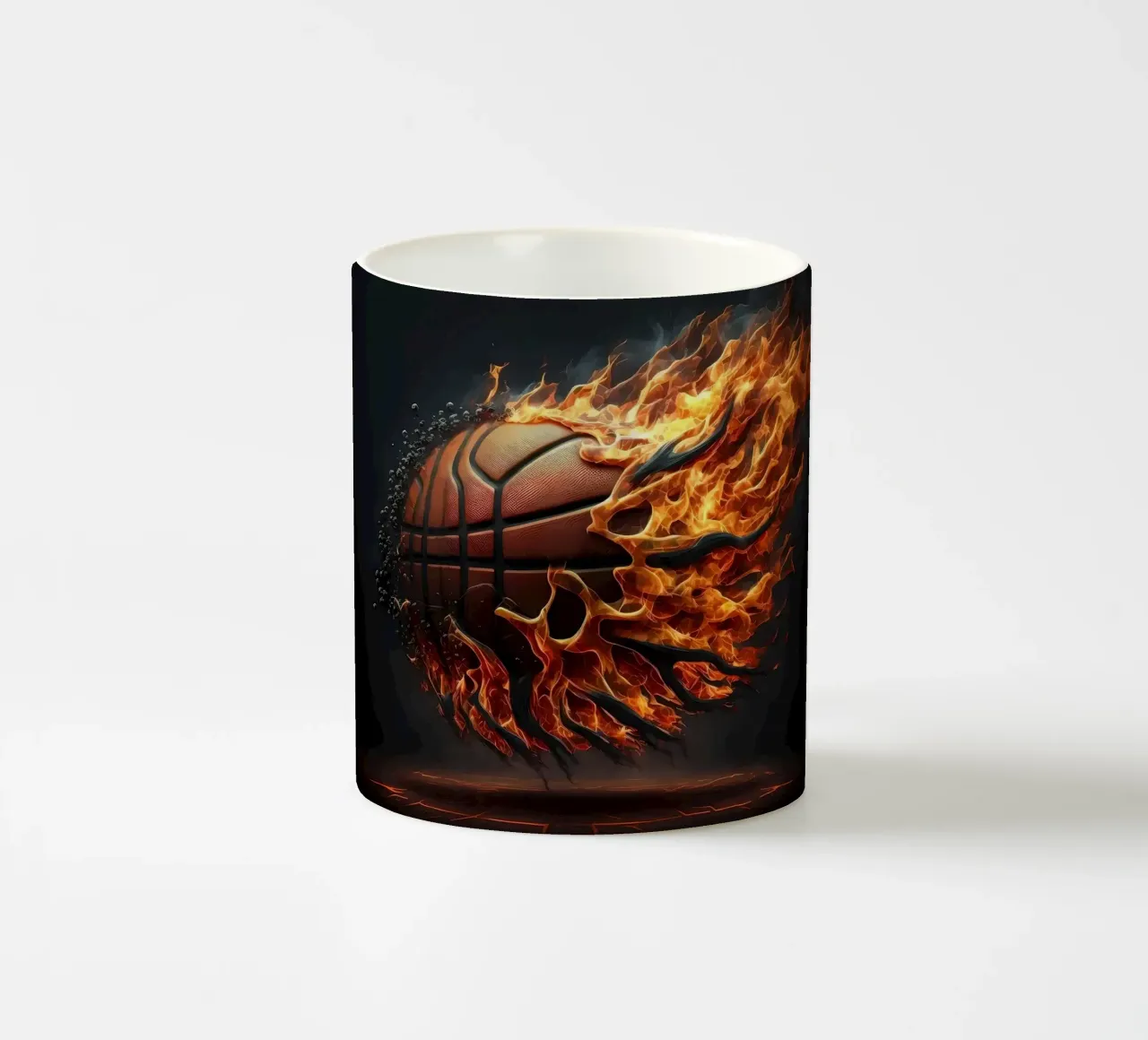 Basket bruciato nel fuoco tazza in ceramica da Delaplane