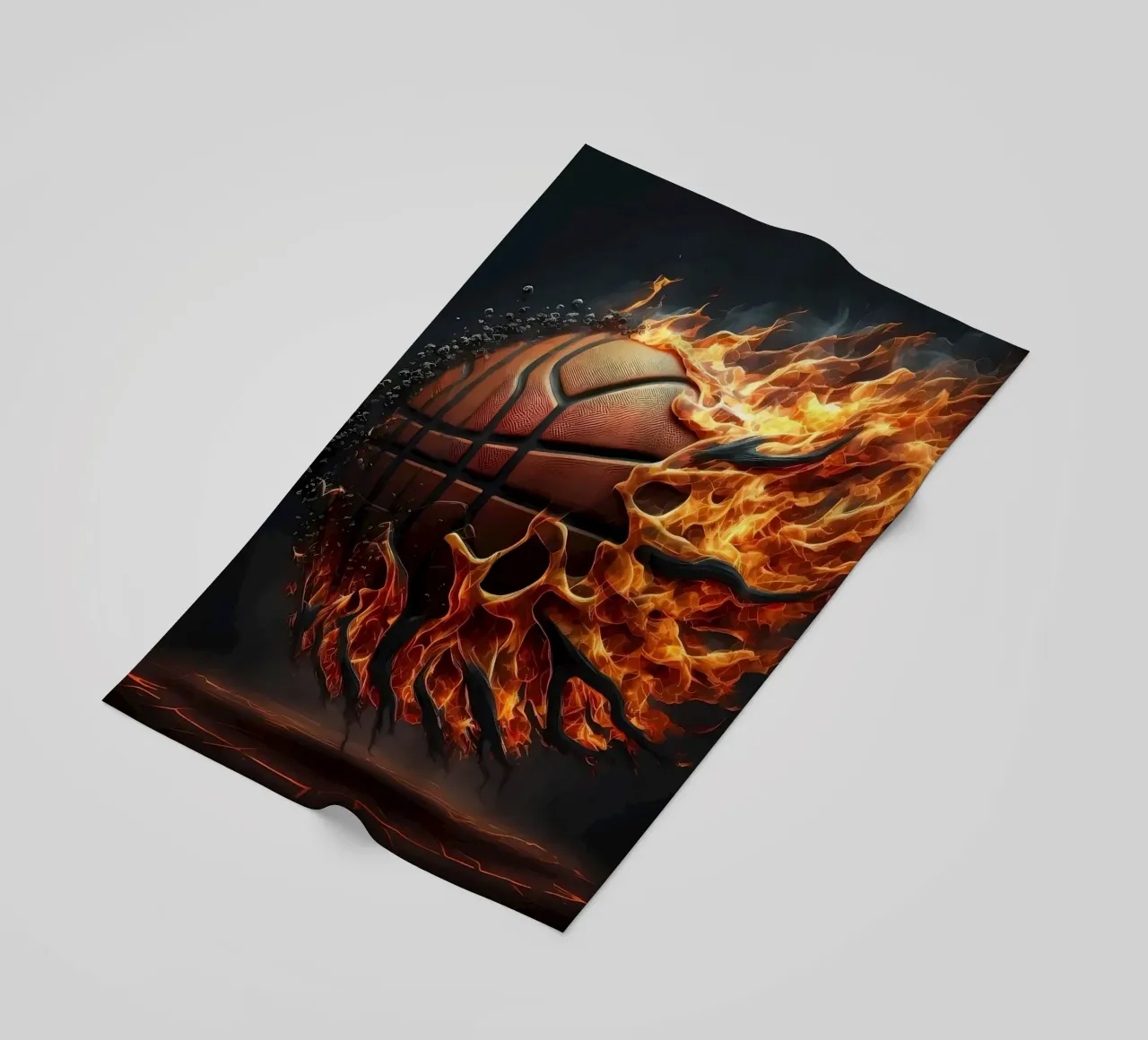 Basket bruciato nel fuoco telo mare da Delaplane