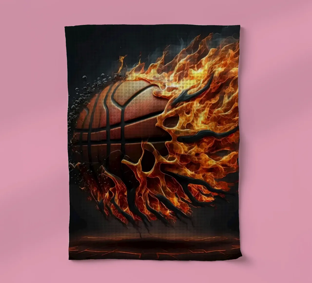 Basket bruciato nel fuoco canovaccio da cucina da Delaplane