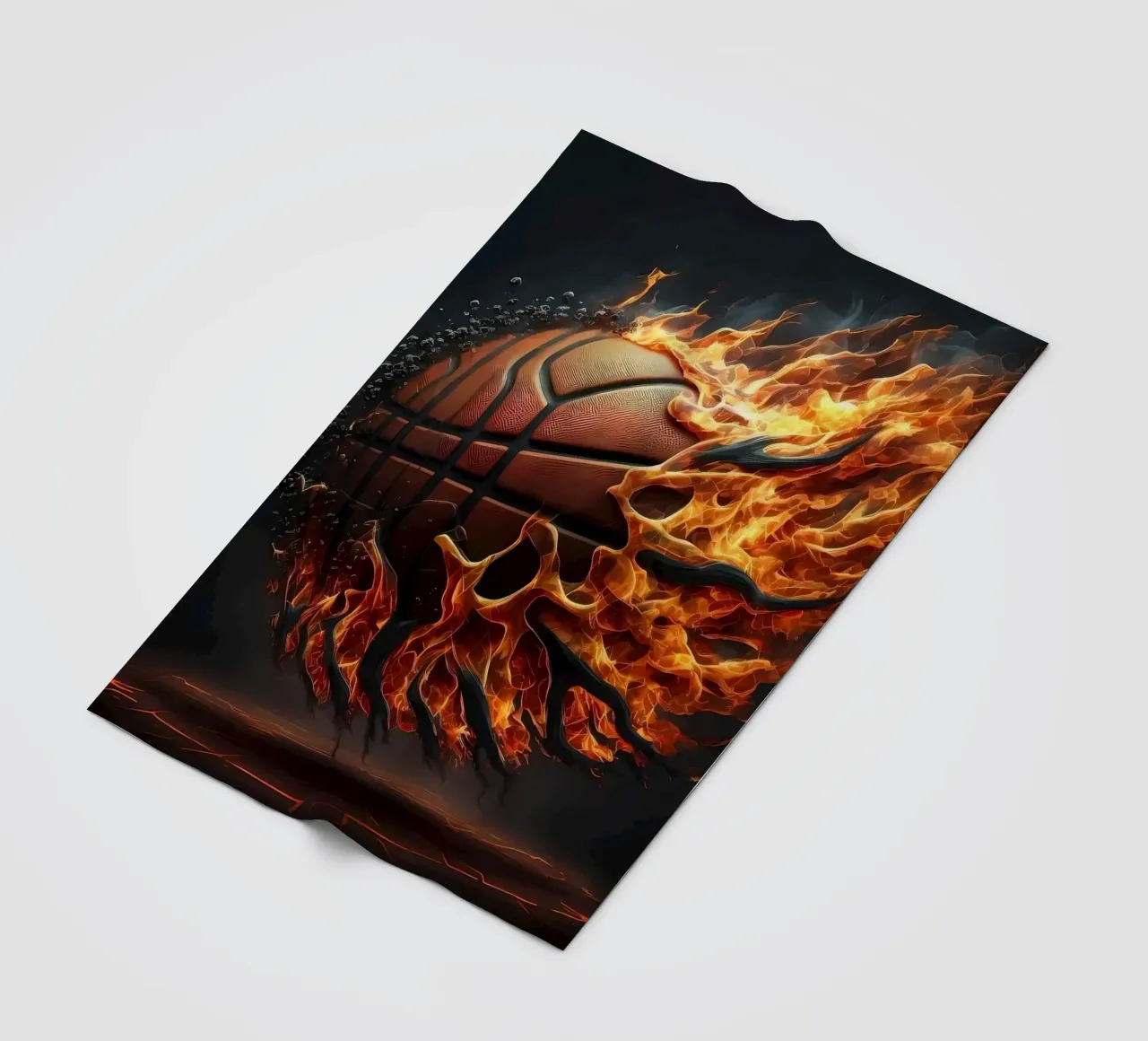 Basket bruciato nel fuoco coperta in pile da Delaplane