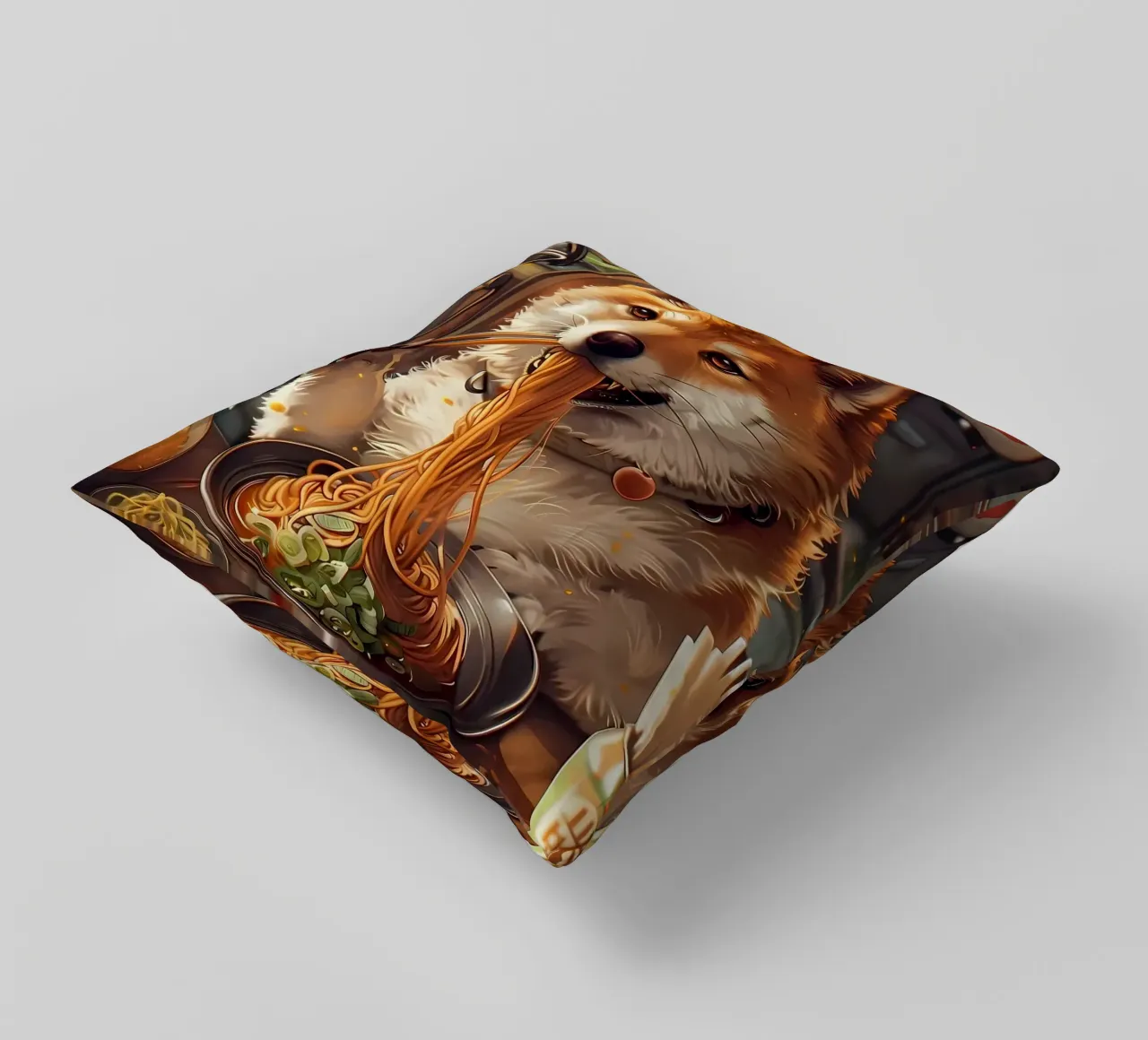 Ramen Shiba inu cuscino da Mikesell