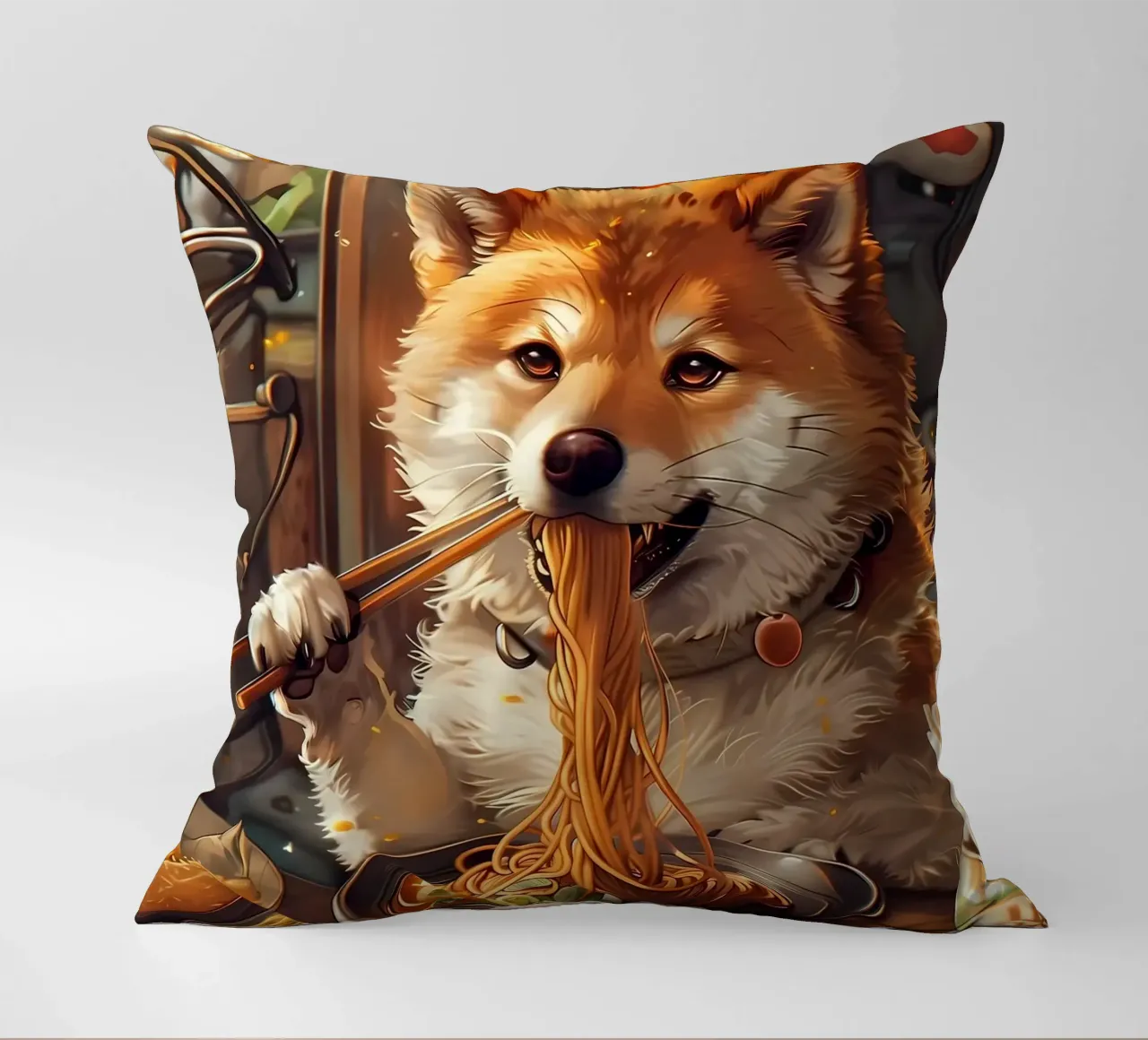 Ramen Shiba inu cuscino da Mikesell