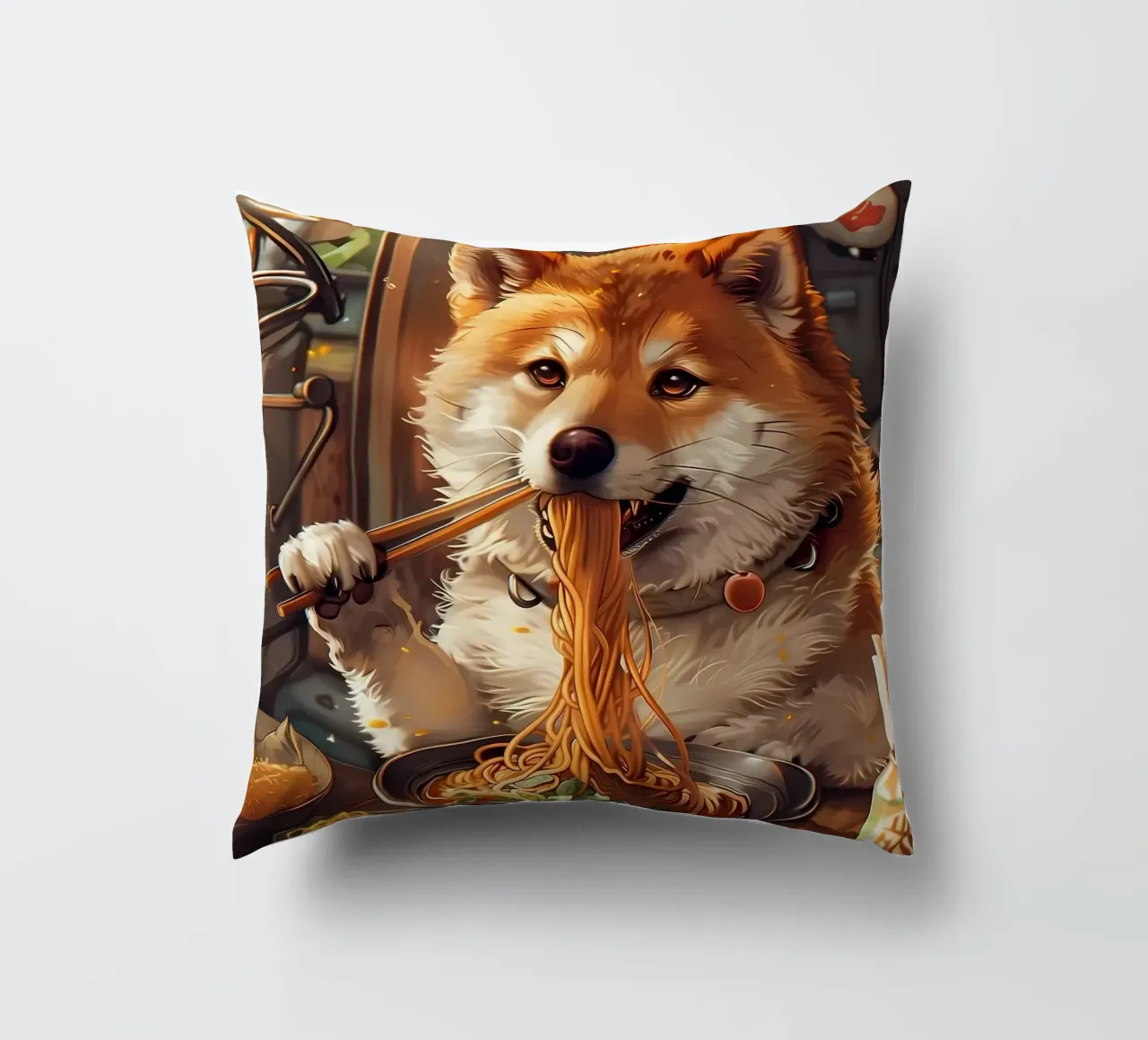 Ramen Shiba inu cuscino da Mikesell